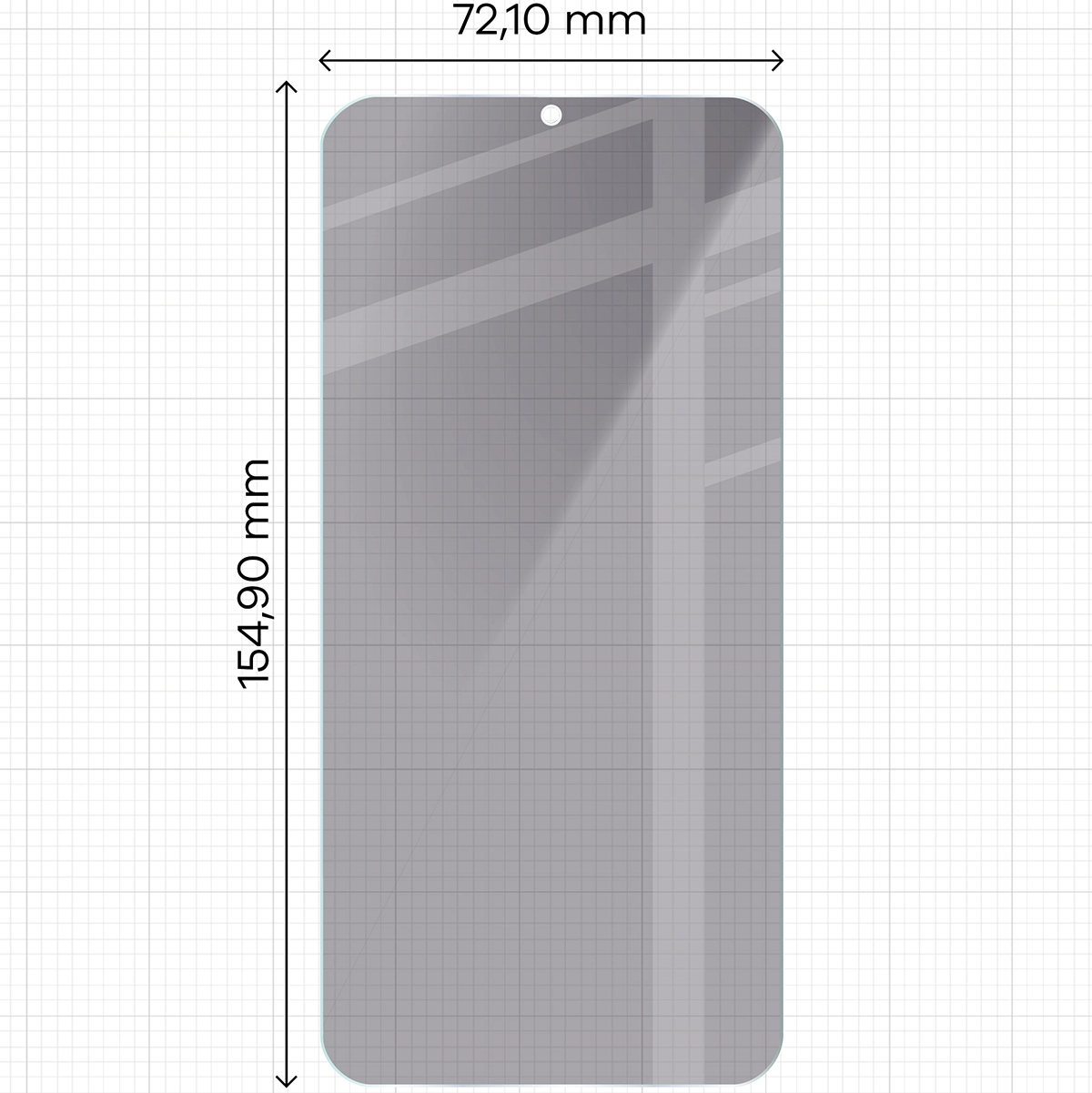 Zdjęcie na miarce szkła Bizon Glass Clear Shadow do Samsung Galaxy S25 Plus / S24 Plus